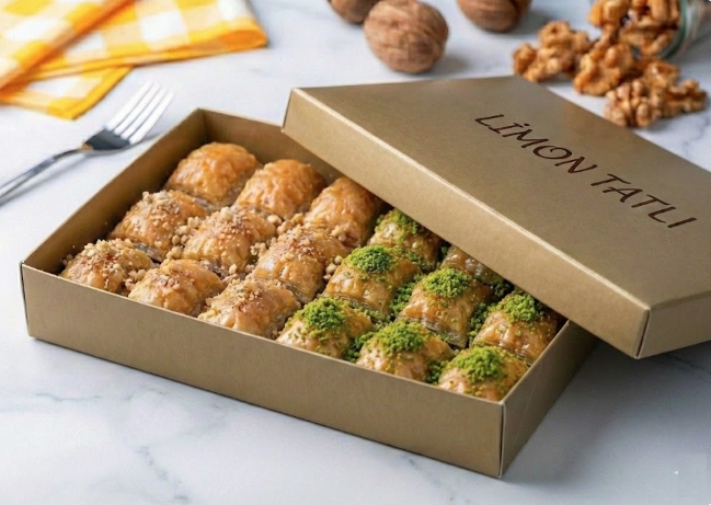 1000 Gr Karışık Cevizli ve Fıstıklı Baklava pasta