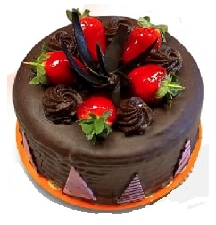 2-3 Kişilik Ekonomik Boy Yuvarlak Çikolatalı Pasta pasta