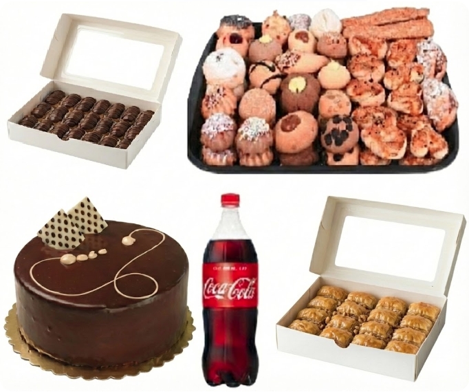 2 Litre Kola İle Zenginleştirilmiş 5'li Menü pasta