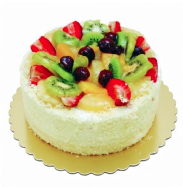 6-9 Kişilik Şık ve Lezzetli Karışık Meyveli Yaz Pastası pasta