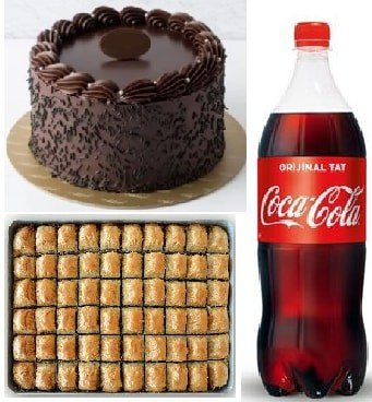 Akşam Keyfi Paketi: Pasta Baklava ve 1 Litre Cola İkilisi pasta